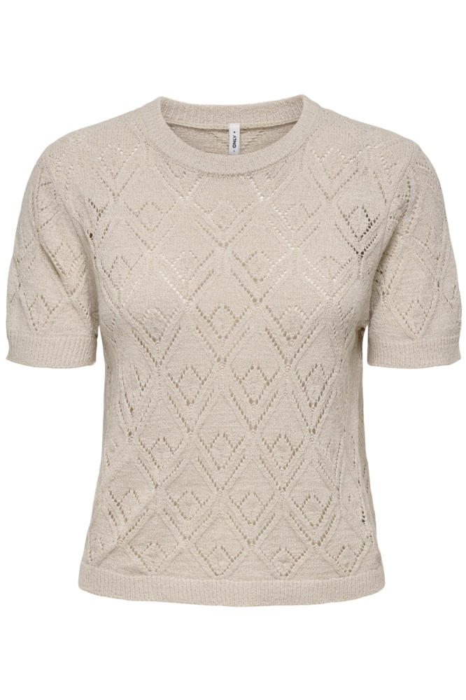 ONLSUNNY S/S STRUCTURE PULLOVER KNT 15350928 PUMICE STONE